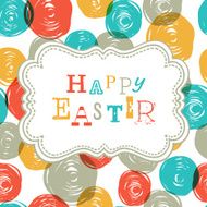 Colorful Happy Easter Card Design Vector EPS10