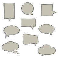 Set of speech bubbles N3