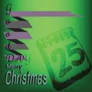 Merry Christmas Gift Box Doodles Label
