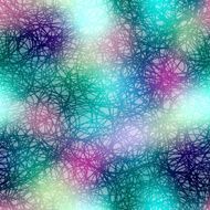 Seagreen blur pattern with doodles