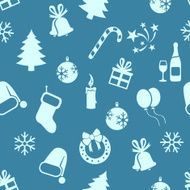 Vector Seamless New Year and Christmas Pattern Background N9