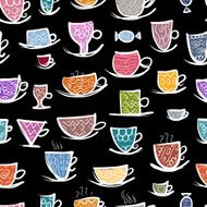 Set of ornate mugs Seamless pattern for your design N2