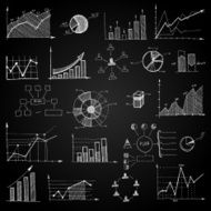 Chalk board doodle web charts