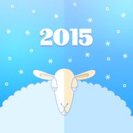 Sheep and Snow New Year Card