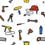 Tools seamless vector pattern