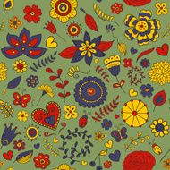 Vector floral seamless pattern N3