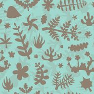 Hand drawn doodle plants background