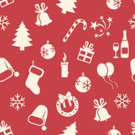 Vector Seamless New Year and Christmas Pattern Background N10
