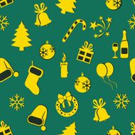 Vector Seamless New Year and Christmas Pattern Background N11