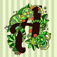 Vector hand draw letter