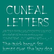 Cuneal letters and numbers