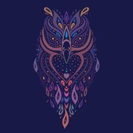 Decorative Owl Ethnic pattern