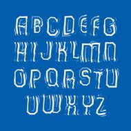 Handwritten white vector lowercase letters isolated on dark