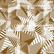 Creative overlapping continuous lines pattern motif abstraction
