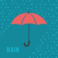 Umbrella and rain background