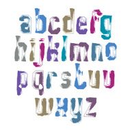 Handwritten vector lowercase letters isolated on white backdrop N2