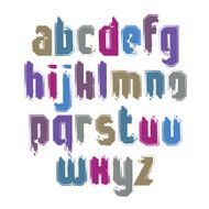 Handwritten contemporary vector lowercase letters hand-painted N3