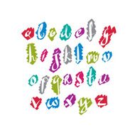 Script font vector vector alphabet letters N2