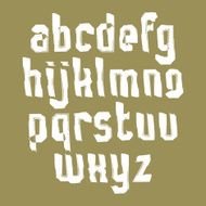 White handwritten lowercase letters doodle brush typescript
