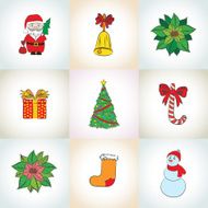 Vector 2015 New year vintage card N2