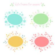 Hand-drawn frames with all seasons