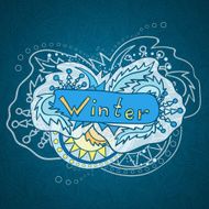 Vector hand drawn winter illustration