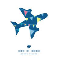 Vector colorful doodle bunting flags airplane silhouette pattern frame