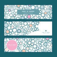 Vector colorful bubbles horizontal banners set pattern background