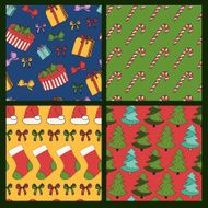 Merry Christmas and Happy New Year colorful seamless background N2
