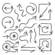 Hand-drawn arrow design elements collection N2