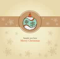 Christmas card with decorations N3