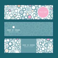 Vector colorful bubbles horizontal banners set pattern background N2