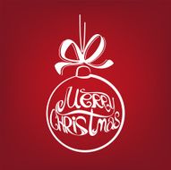 Christmas ball symbol drawn vector illustration