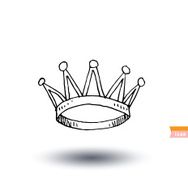 crown hand drawn vector N8