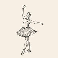 Sketch ballerina