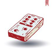 Domino icon hand drawn vector illustration N2