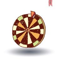 Wheel of fortune hand drawn vector illustration