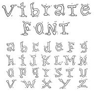 Hand drawn alphabet vector N45