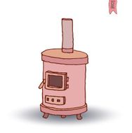 fireplace icon vector illustration N2