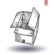 boxes collection doodles set vector illustration N8