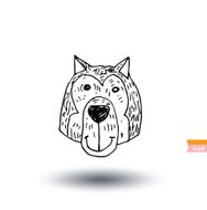 dog icon - illustration N12