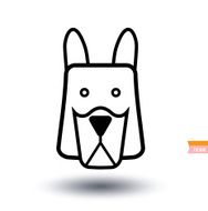 dog icon - illustration N21