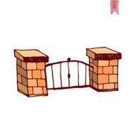 gate icon vector illustration