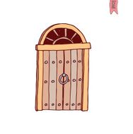 old Door icon illustration vector N4