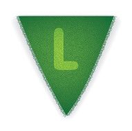 Bunting flag letter L