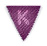 Bunting flag letter K