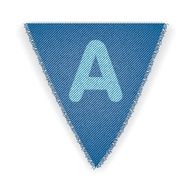 Bunting flag letter A