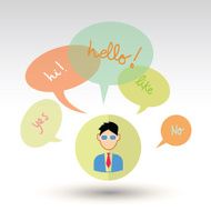 Speech bubbles vector illustration N7