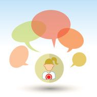 Speech bubbles vector illustration N8