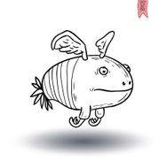 cartoon monster vector illustration N9